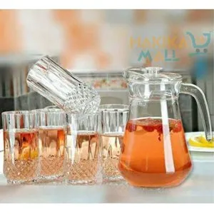 crystal long glasses, Juice jar, best price at hakika mall