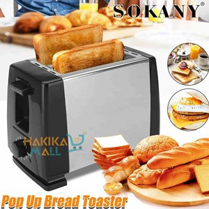 Sokany Classic 2 Slice Automatic Breakfast Bread Toaster- Non Stick